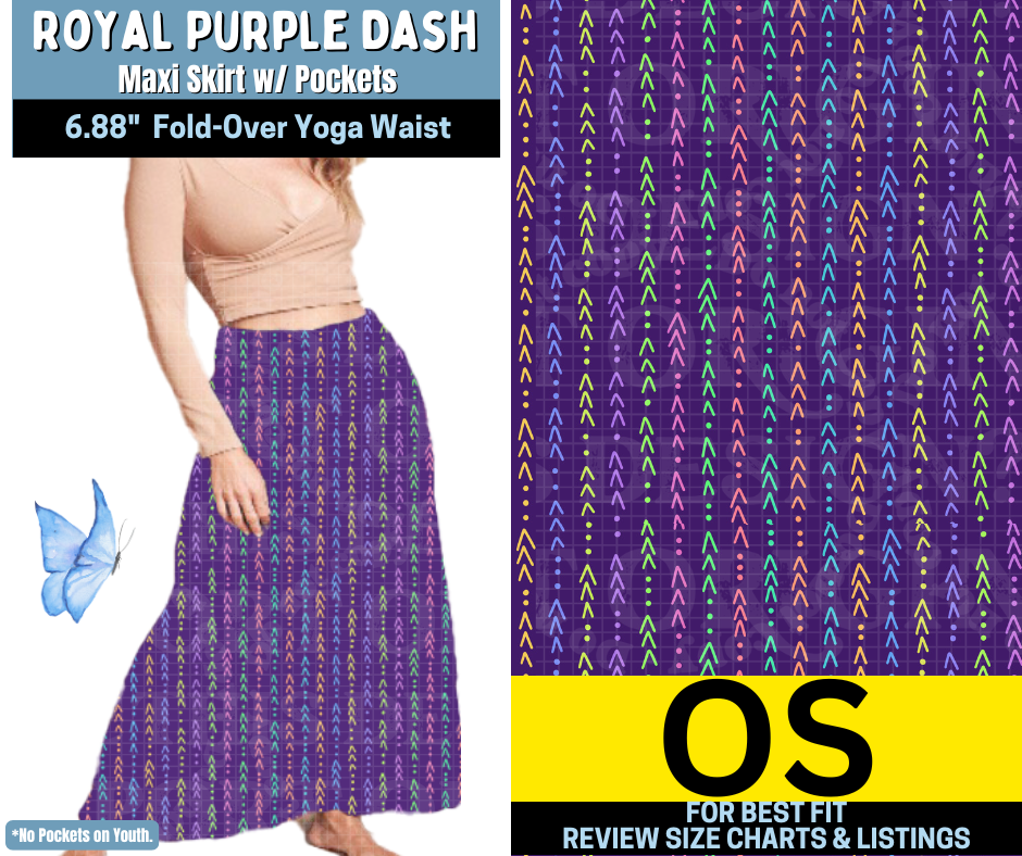 Royal Purple Dash Maxi Skirt - Like A Duchess