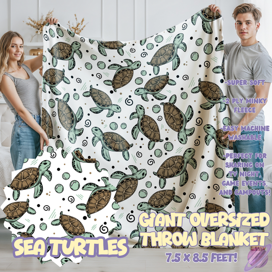 SEA TURTLES- OVERSIZED THROW BLANKET