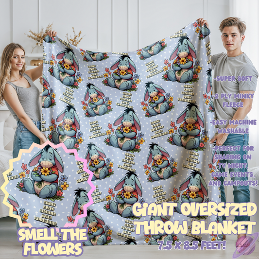 SMELL THE FLOWERS- OVERSIZED THROW BLANKET