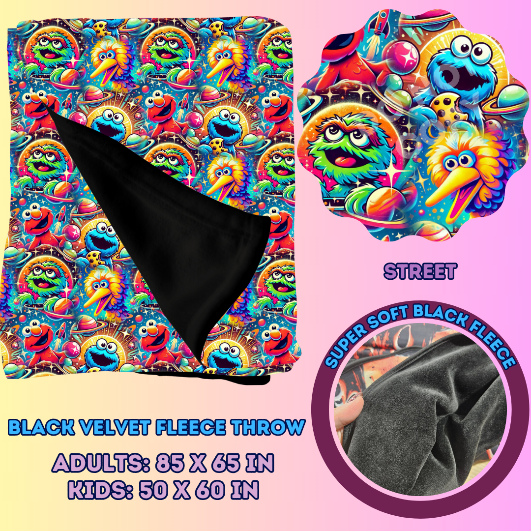 STREET- SOFT BLACK THROW BLANKET - Like A Duchess