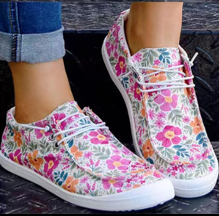 SUMMER SNEAKER RUN-PINK FLORAL - Like A Duchess