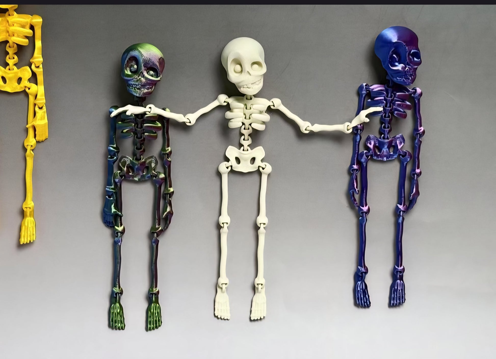 MAGNETIC SKELETON- 3D PRINTED- VARIETY OF COLORS - Like A Duchess