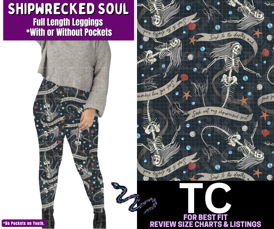 Shipwrecked Soul Full Length Leggings w/ Pockets - Like A Duchess