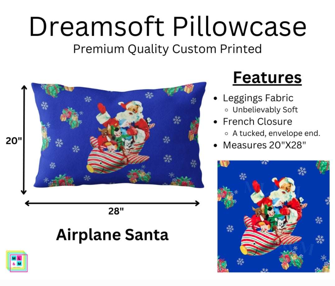 Airplane Santa Dreamsoft Pillowcase