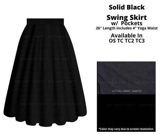 Solid Black Swing Skirt - Like A Duchess