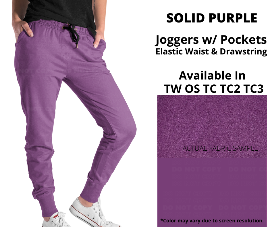 Solid Purple Joggers - Like A Duchess