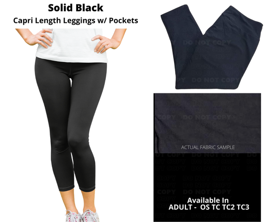 Solid Black Capris w/ Pockets - Like A Duchess