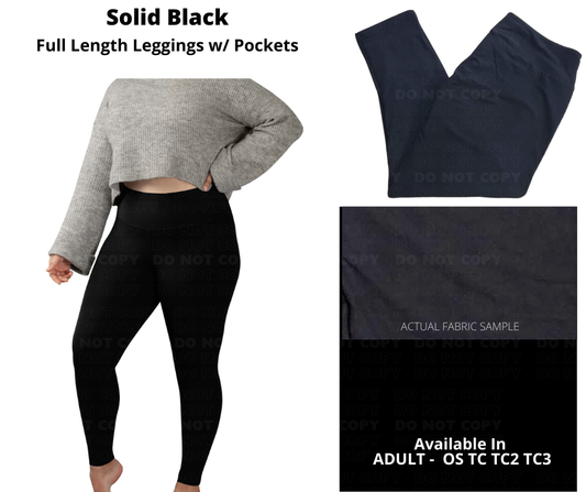 Solid Black Full Length w/ Pockets - Like A Duchess