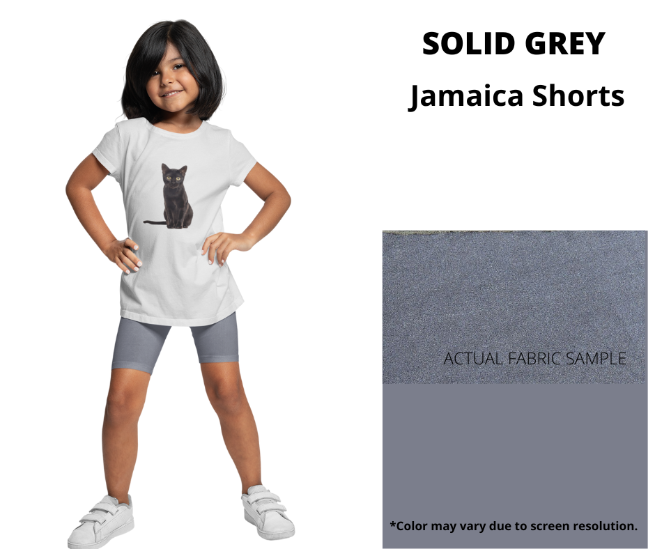 Solid Grey Youth Jamaica Shorts - Like A Duchess