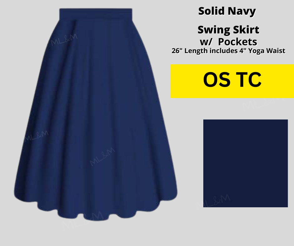 Solid Navy Skirt - Like A Duchess