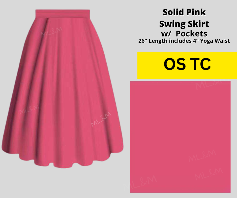 Solid Pink Skirt - Like A Duchess