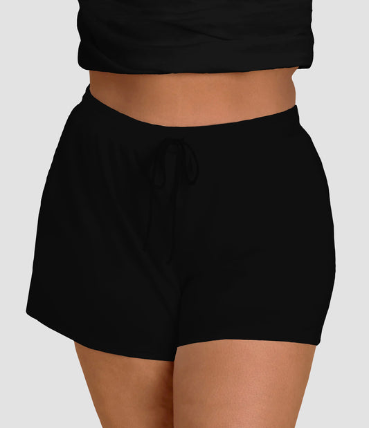 RTS - Solid Black Jogger Shorts - Like A Duchess