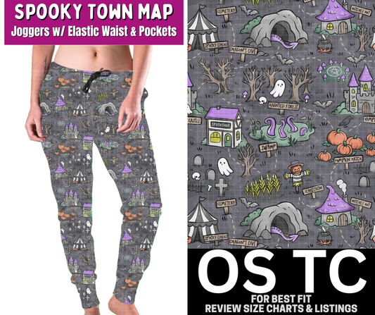 Spooky Town Map Joggers - Like A Duchess