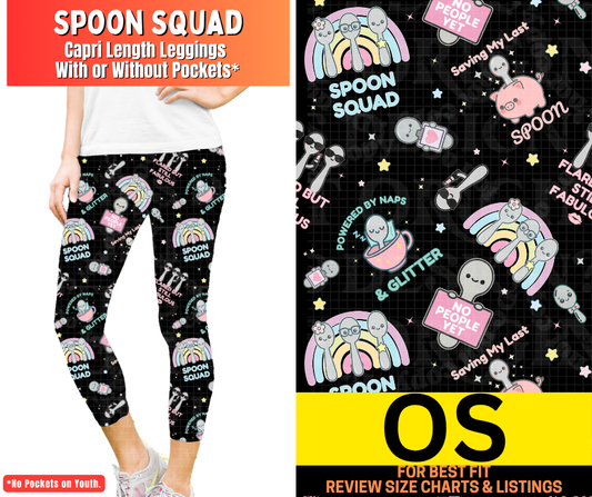 Spoon Squad  Capri Length Leggings w/ Pockets - Like A Duchess