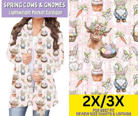 Spring Cows & Gnomes Pocket Cardigan - Like A Duchess