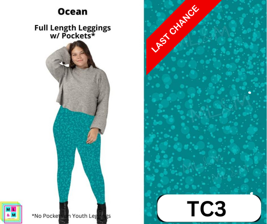 Ocean Full Length Leggings w/ Pockets - Like A Duchess