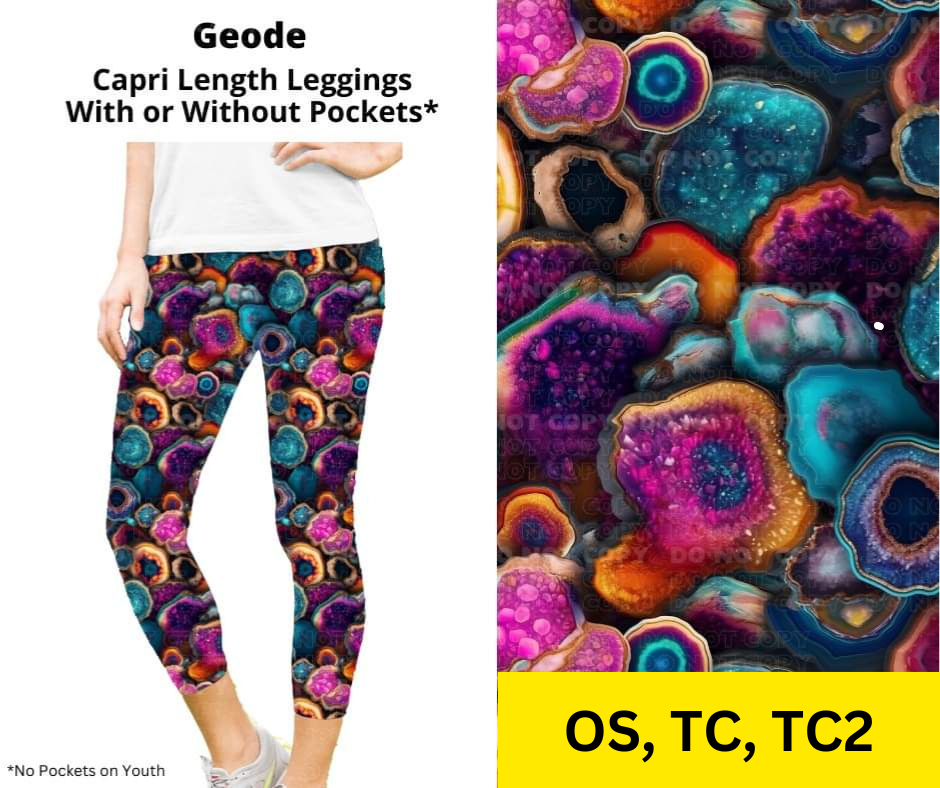 Geode Capri Length Leggings w/ Pockets