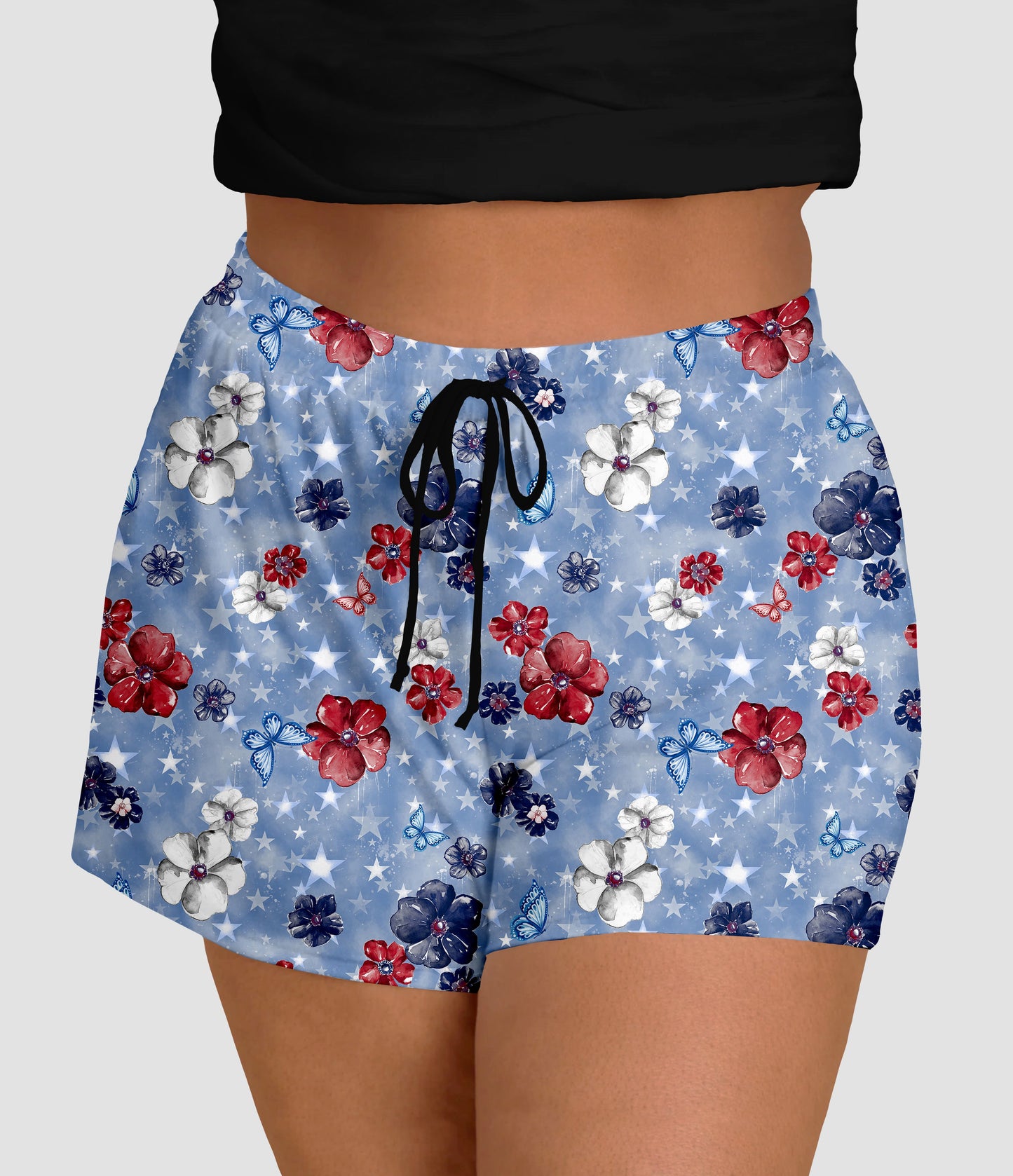 RTS - Star Dazzling Floral Jogger Shorts - Like A Duchess