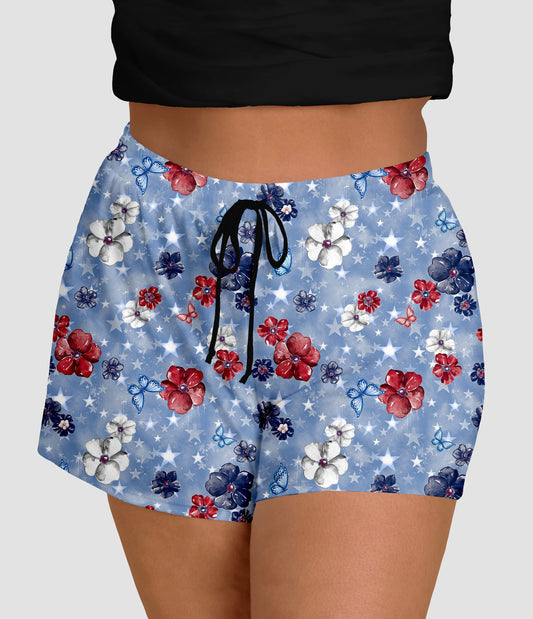 RTS - Star Dazzling Floral Jogger Shorts - Like A Duchess