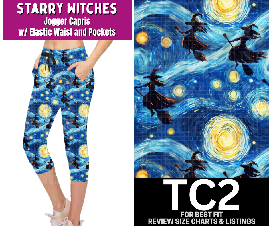 Starry Witches Jogger Capri - Like A Duchess