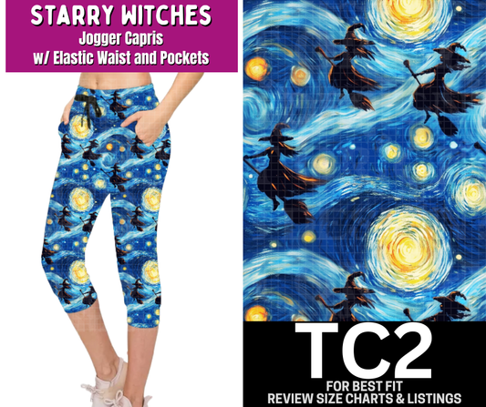 Starry Witches Jogger Capri - Like A Duchess