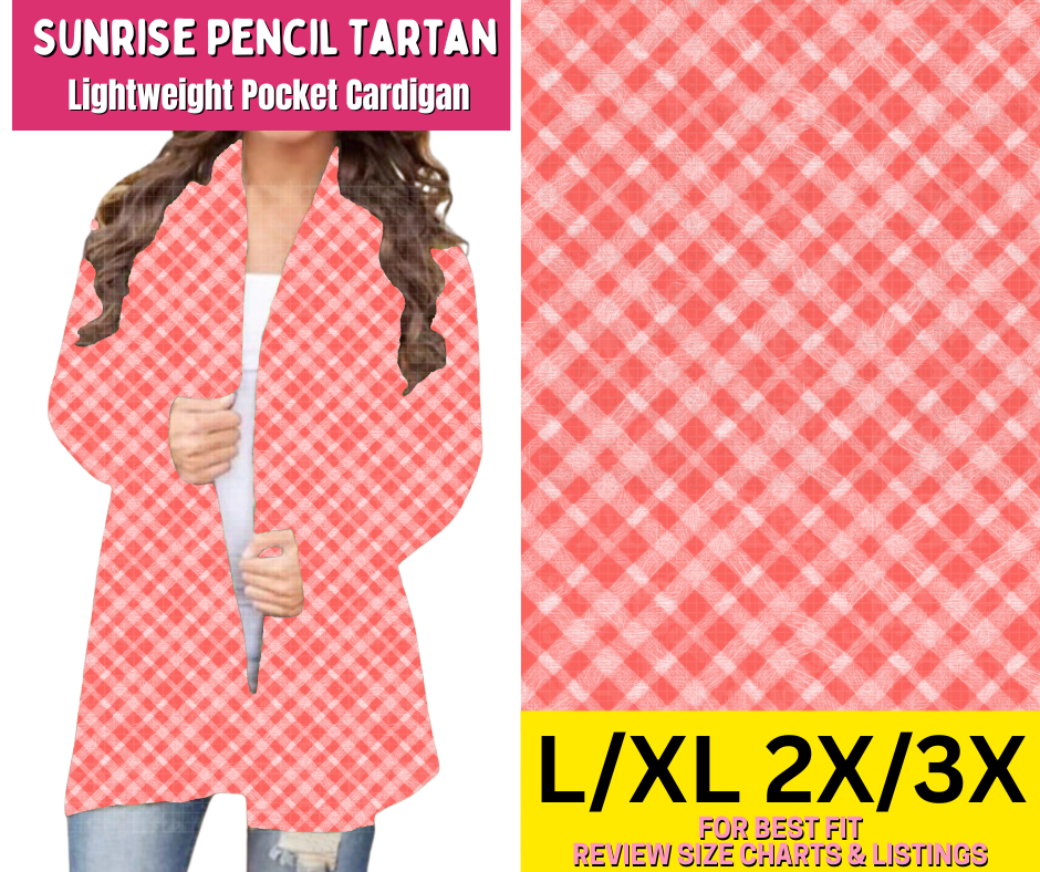 Sunrise Pencil Tartan Pocket Cardigan - Like A Duchess