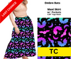 Ombre Bats Maxi Skirt