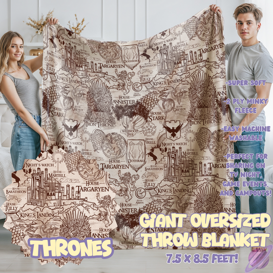 THRONES- OVERSIZED THROW BLANKET - Like A Duchess