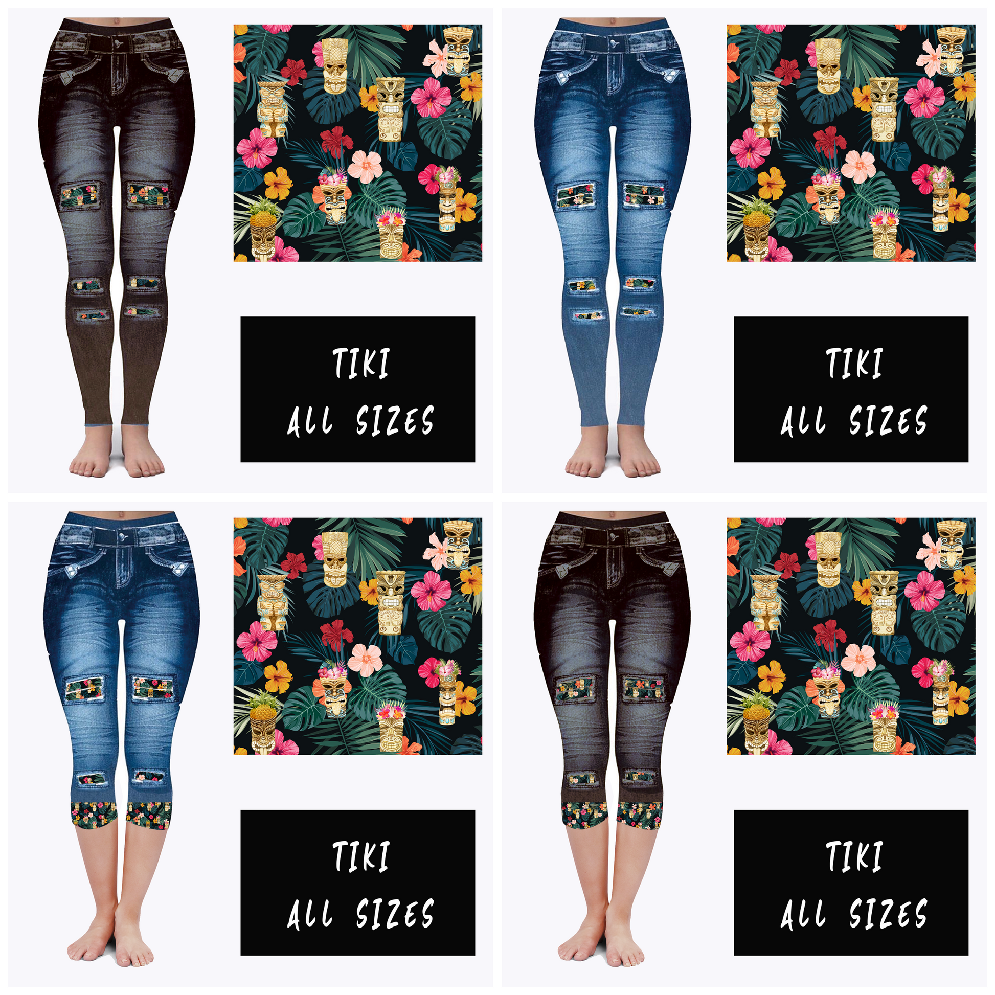 LEGGING JEAN RUN-TIKI (ACTIVE BACK POCKETS) - Like A Duchess