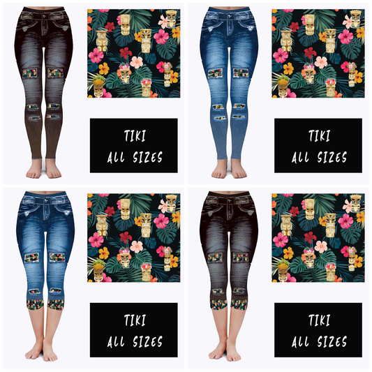 LEGGING JEAN RUN-TIKI (ACTIVE BACK POCKETS) - Like A Duchess