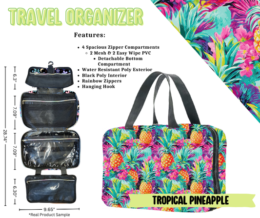 Tropical Pineapple Travel Organizer - Like A Duchess