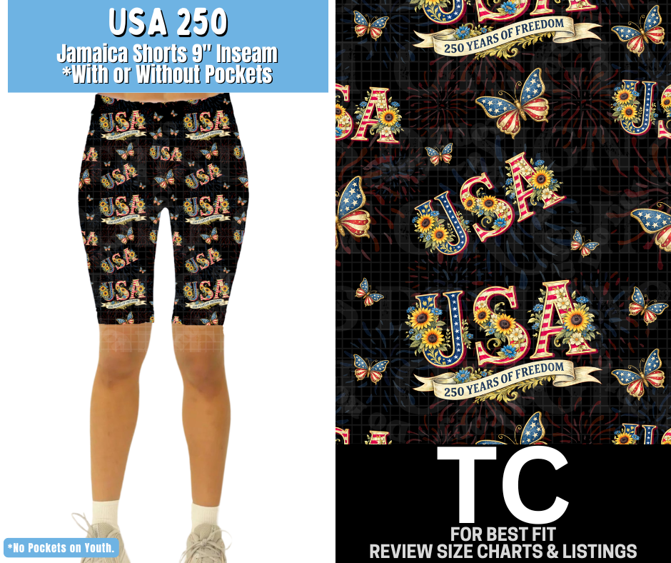 USA 250 Jamaica Shorts w/ Pockets - Like A Duchess