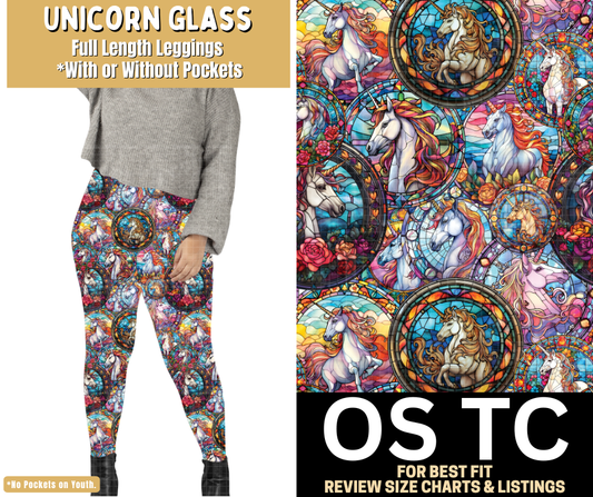 Unicorn Glass Full Length Leggings w/ Pockets - Like A Duchess