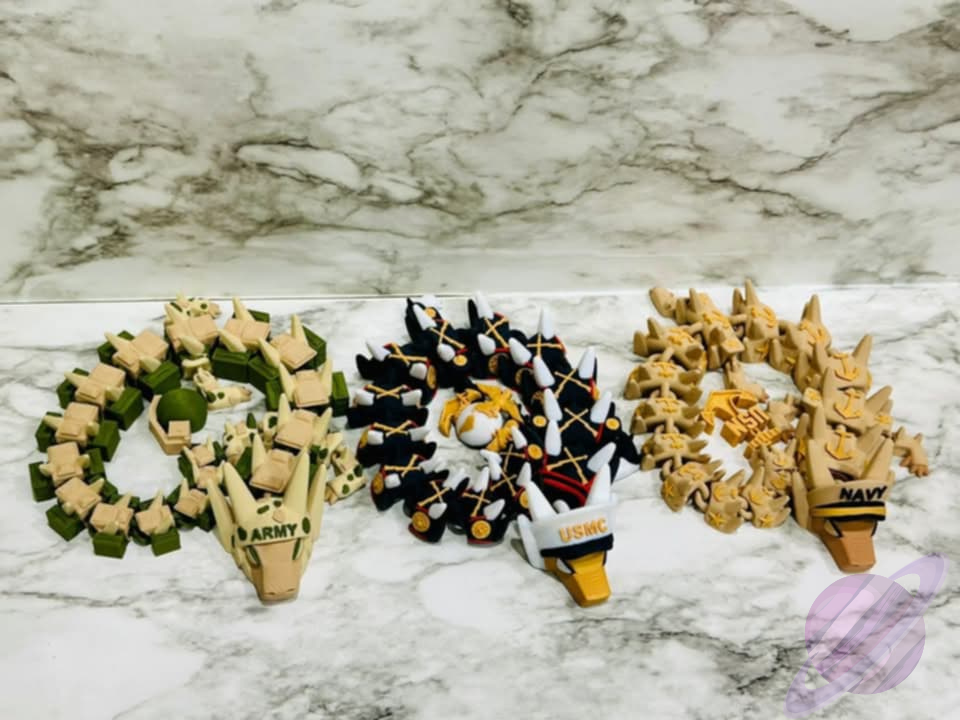 3D PRINTED NAVY DRAGON - Like A Duchess