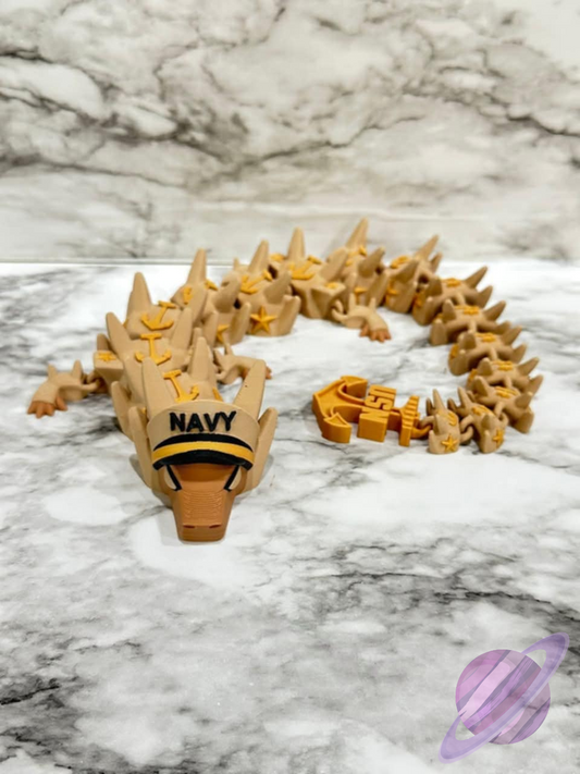3D PRINTED NAVY DRAGON - Like A Duchess