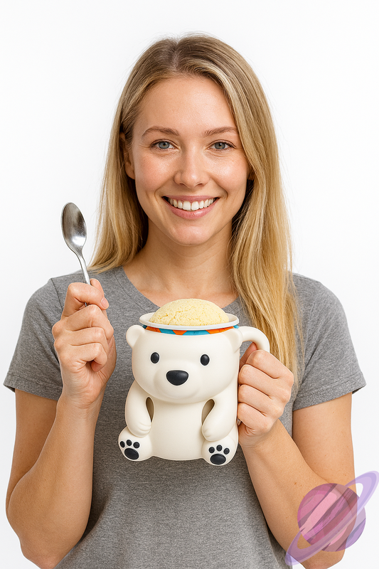 POLAR BEAR- 3D PRINTED ICE CREAM PINT HOLDER