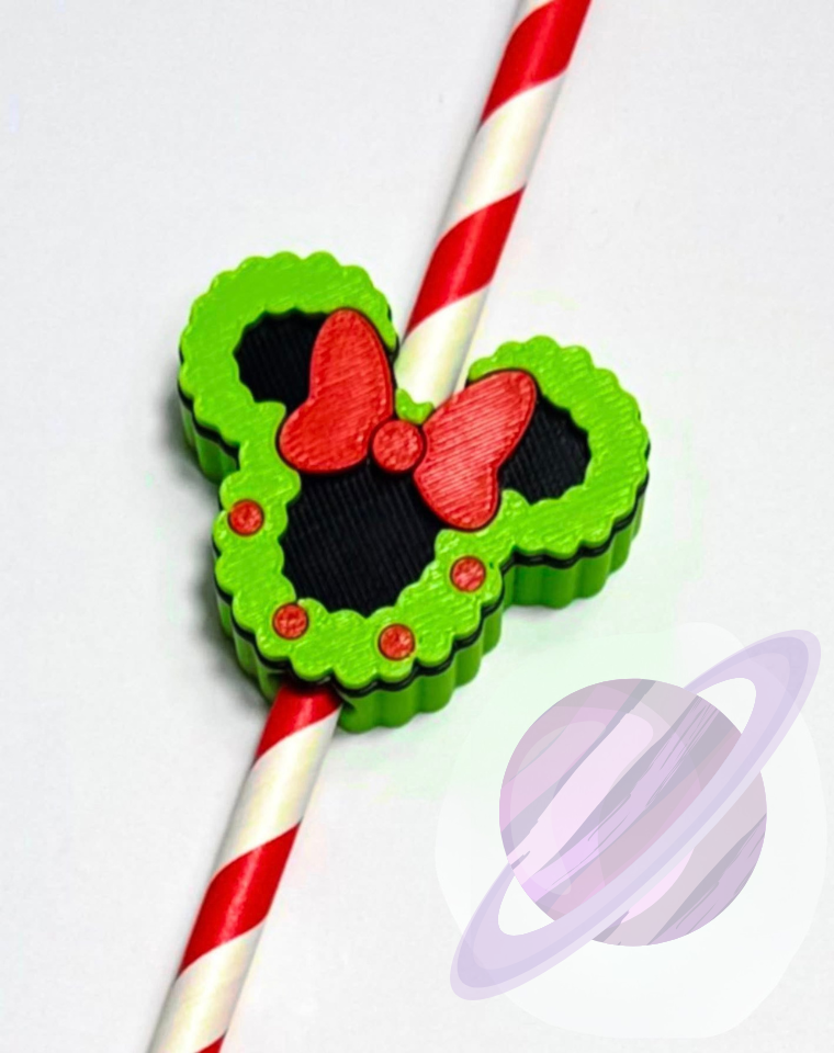 RED NOSE DEER- 3D PRINTED STRAW CHARM - Like A Duchess