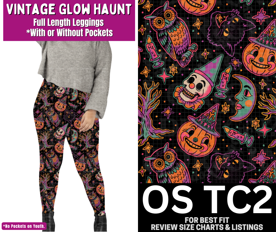 Vintage Glow Haunt Full Length Leggings w/ Pockets - Like A Duchess