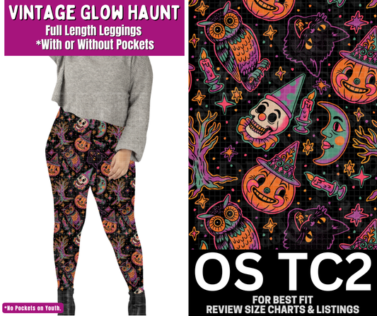 Vintage Glow Haunt Full Length Leggings w/ Pockets - Like A Duchess