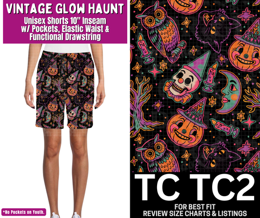 Vintage Glow Haunt Unisex Shorts - Like A Duchess