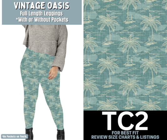 Vintage Oasis Full Length Leggings w/ Pockets - Like A Duchess