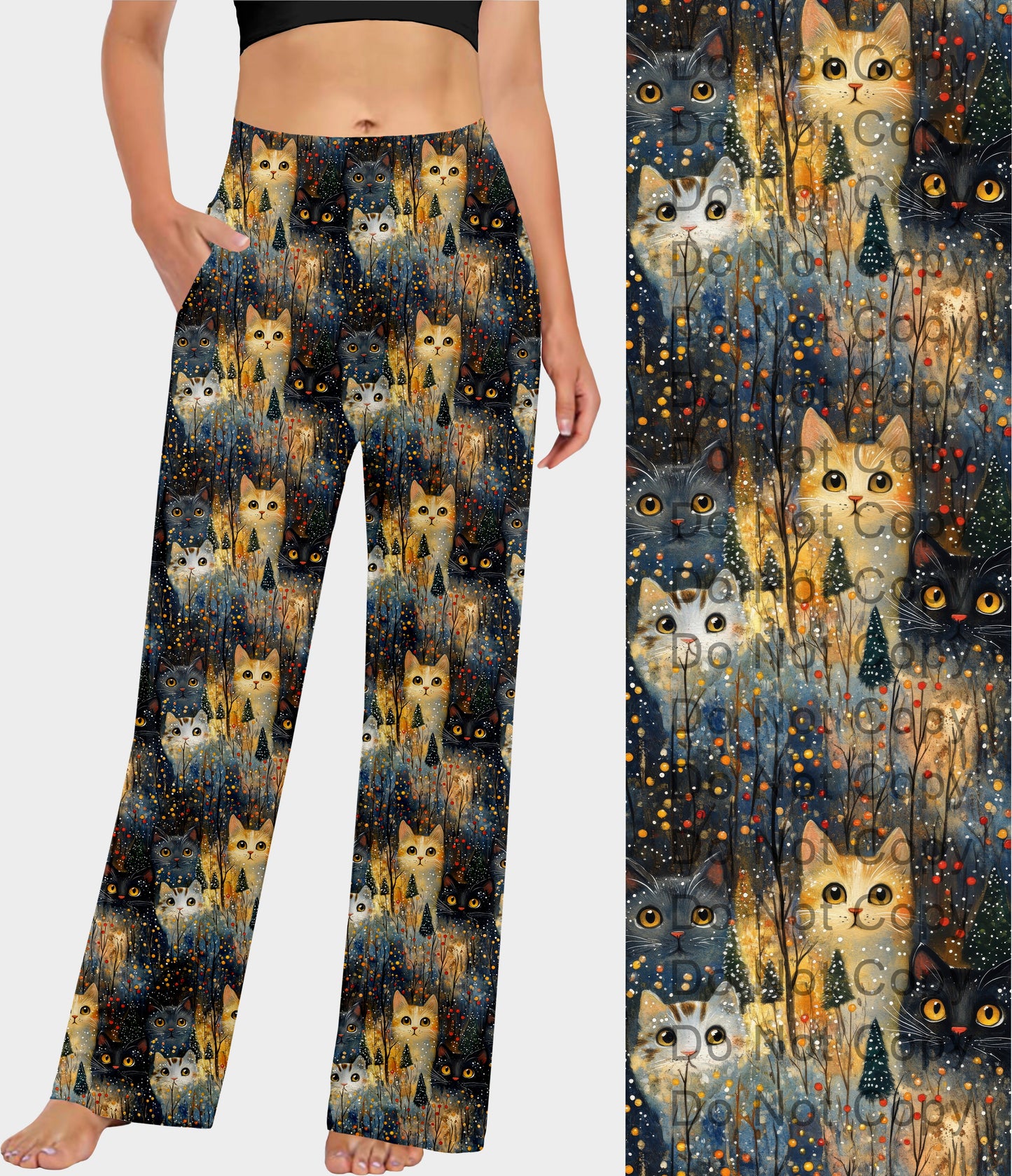 RTS - Whimsical Cats Lounge Pants - Like A Duchess