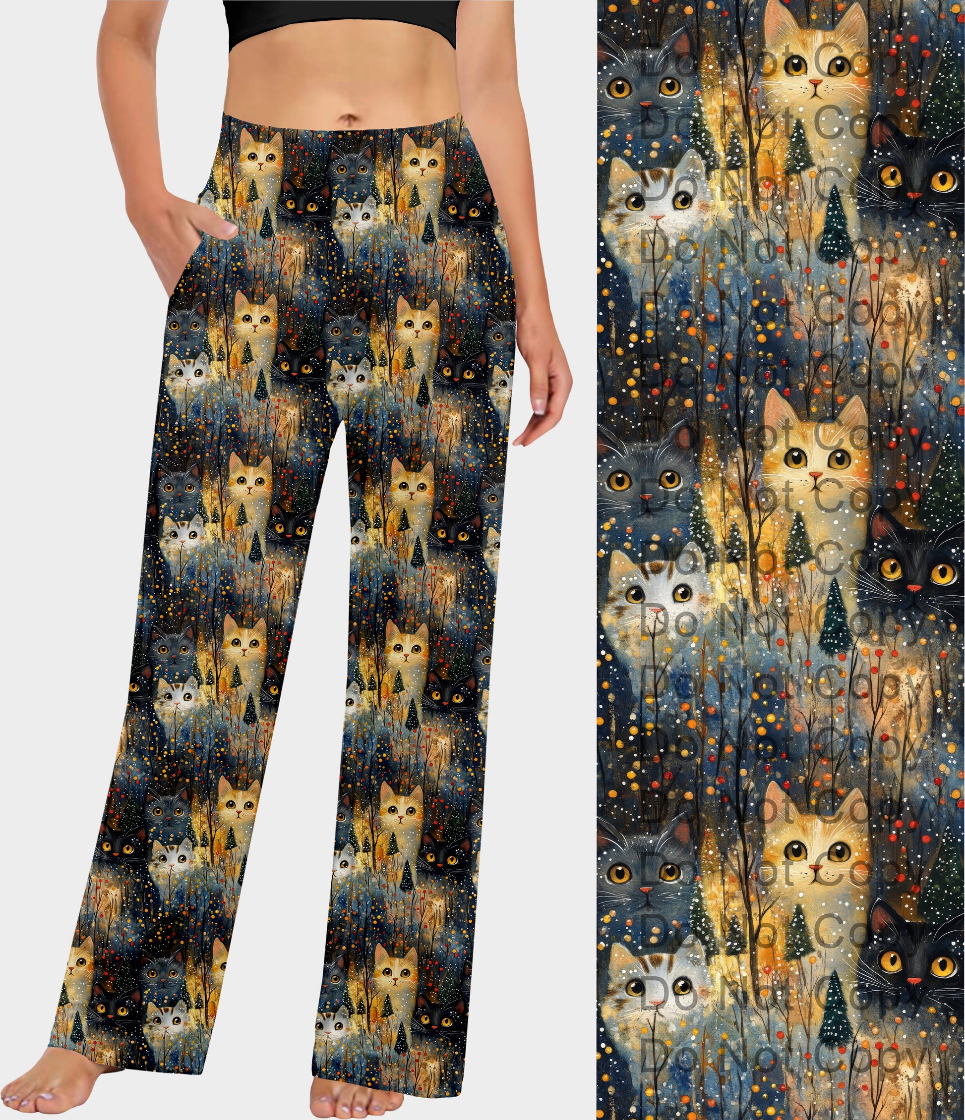 RTS - Whimsical Cats Lounge Pants - Like A Duchess