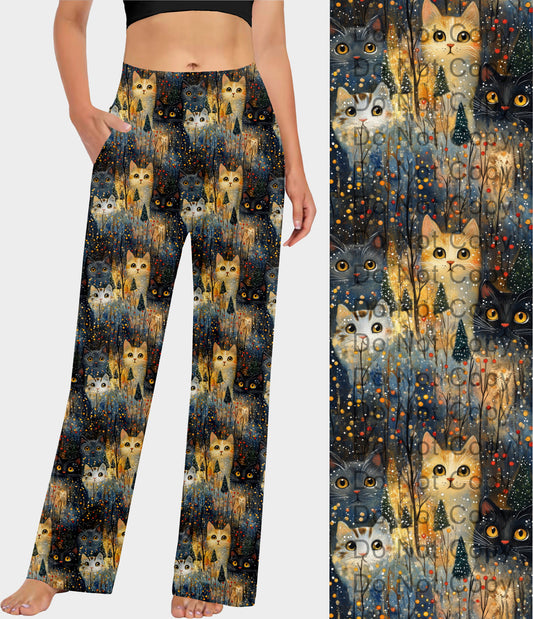 RTS - Whimsical Cats Lounge Pants - Like A Duchess