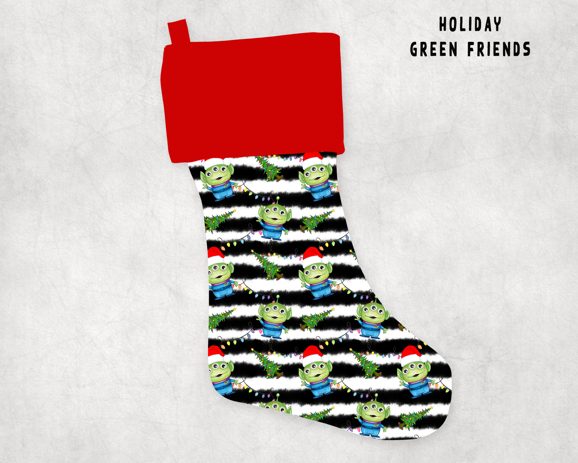 XMAS STOCKINGS-HOLIDAY GREEN FRIENDS - Like A Duchess