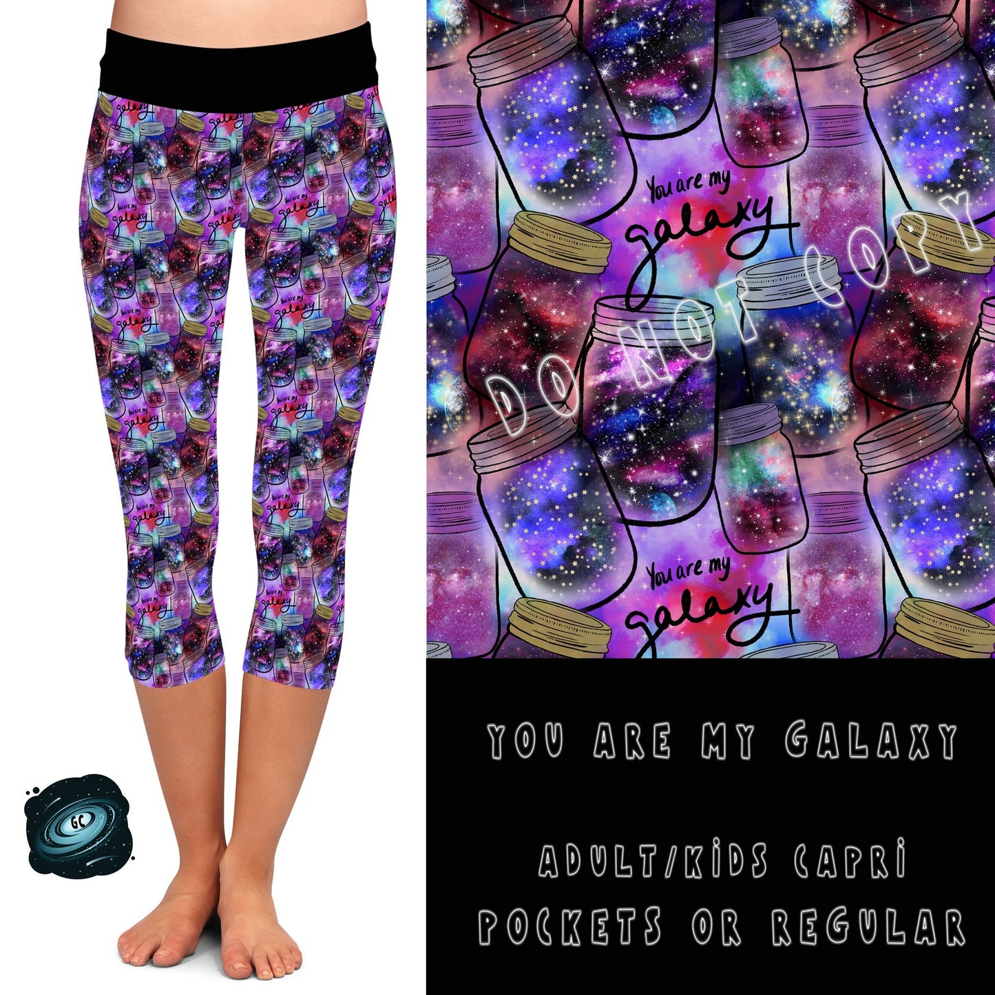 BATCH 65- YOU ARE MY GALAXY LEGGINGS/CAPRI/JOGGERS - Like A Duchess