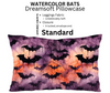 Watercolor Bats Dreamsoft Pillowcase