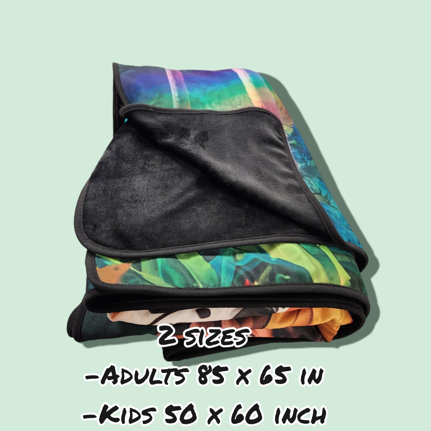 HUNNY - SOFT BLACK THROW BLANKET