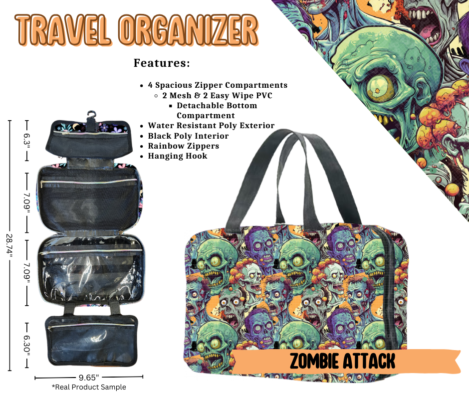 Zombie Attack Travel Organizer - Like A Duchess