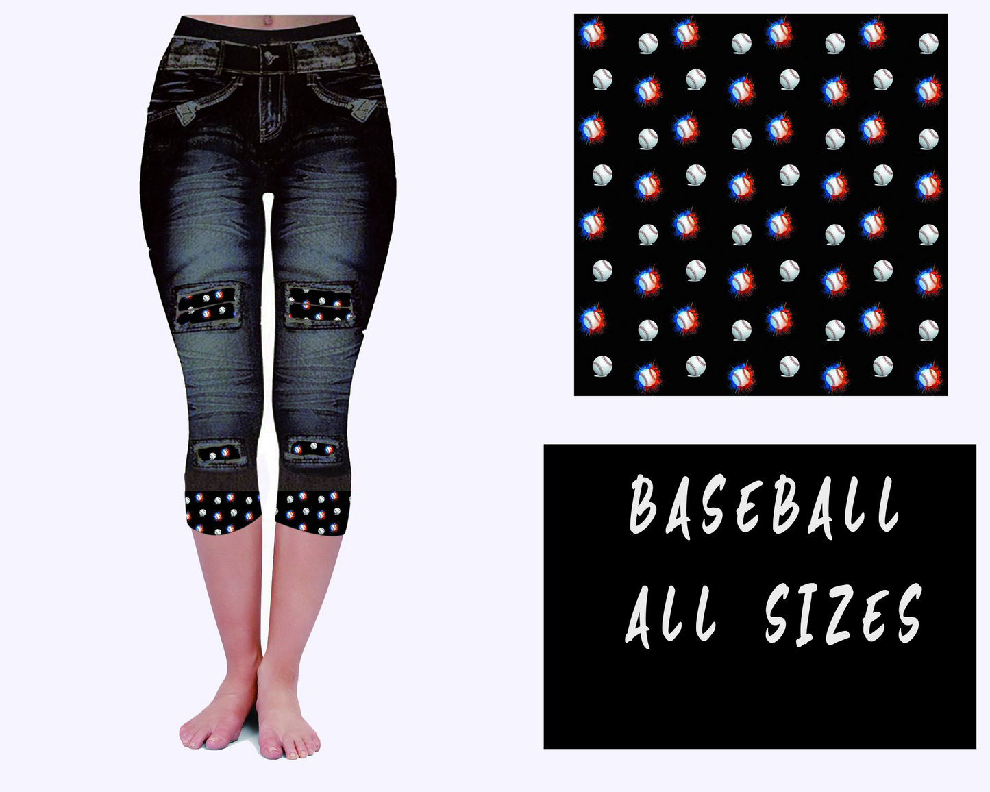 LEGGING JEAN RUN-BASEBALL (ACTIVE BACK POCKETS) - Like A Duchess